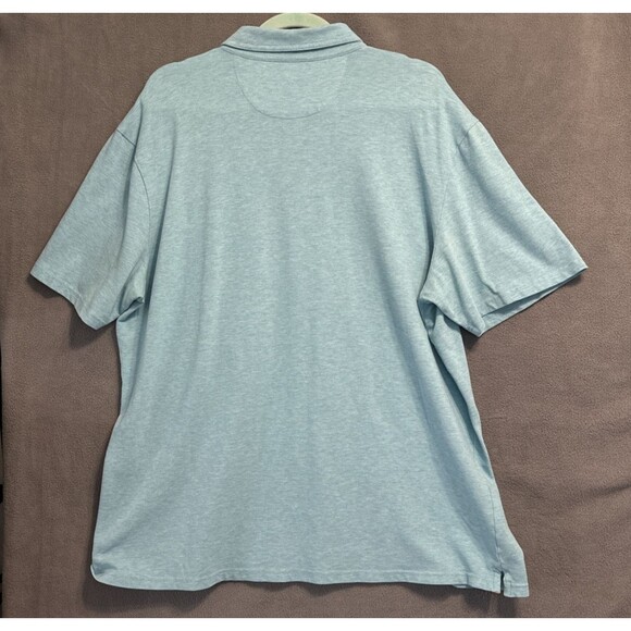 Johnnie-O Hangin Out Polo Shirt Pocket Mens XXL Blue Golf Stretch Performance - Picture 4 of 9